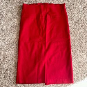 Women’s red pencil skirt